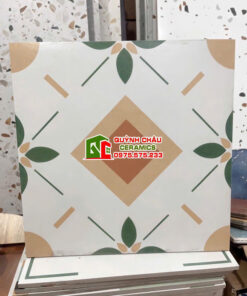 Gạch bông 30×30 cổ điển hoa văn xanh vàng