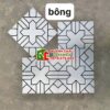 Gạch bông 30×30 hoa văn chữ X trắng đen