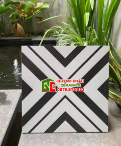 Gạch bông lát nền 30×30 hoa văn đen trắng