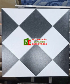 Gạch bông lát nền cổ điển 30×30 caro đen trắng