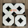 Gạch bông men 30×30 cổ điển vân đá marble đen trắng