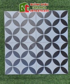 Gạch bông men 30×30 đồng tiền trắng đen