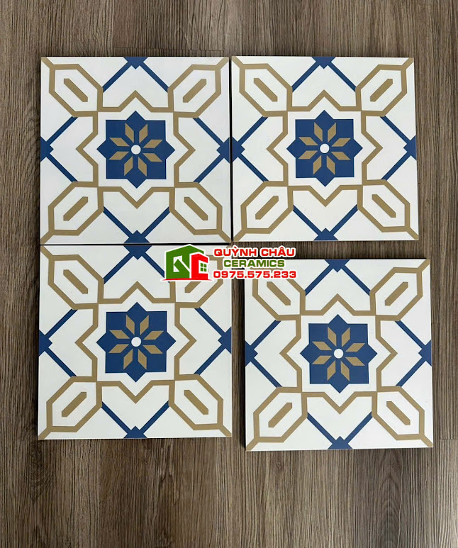 Gạch bông men 30×30 hoa văn đối xứng đẹp