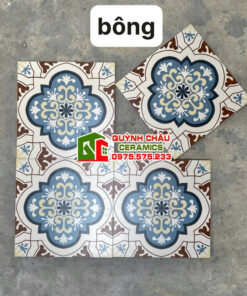 Gạch bông xương đá 30×30 hoa văn cổ điển