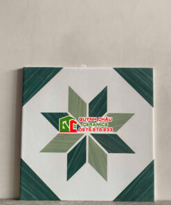 Gạch bông xương đá 30×30 xanh cổ điển