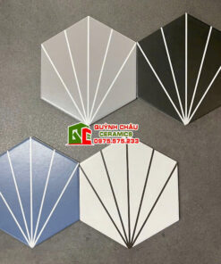 Bst mẫu gạch lục giác 5 tia hình nan cánh quạt đẹp bán chạy