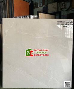 Gạch Big Slab ấn độ 120×120 kem nhạt xám xen trắng