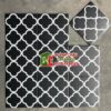 Gạch bông 20×20 đen trắng hoa 4 cánh đối xứng
