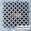Gạch bông 20×20 đồng tiền xu đen trắng giả cổ