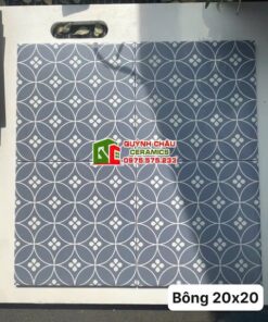 Gạch bông 20×20 giả cổ đồng tiền xanh dương