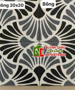 Gạch bông 20×20 hoạ tiết vỏ sò đối xứng