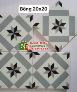 Gạch bông 20×20 hoạ tiết cổ điển tối giản
