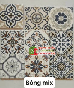 Gạch bông 20×20 hoa văn mix cổ điển