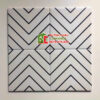 Gạch bông 20×20 kẻ đen trắng hoạ tiết đối xứng
