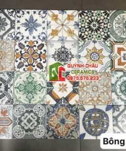 Gạch bông 20×20 mix hoa văn trang trí