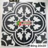 Gạch bông 20×20 phong cách indochine đen trắng