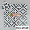 Gạch bông 20×20 trắng đen đối xứng cao cấp