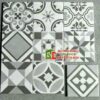 Gạch bông đá porcelain 20×20 mix hoa văn