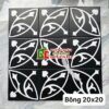 Gạch bông đen hoa văn trắng 20×20 trung quốc