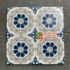 Gạch bông giả cổ 20×20 hoạ tiết xám xanh dương