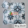 Gạch bông giả cổ 20×20 hoa văn xanh