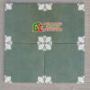 Gạch bông giả cổ 20×20 xanh rêu hoa trắng