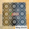 Gạch bông giả cổ điển hoa mai trắng 20x20cm
