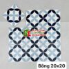 Gạch bông giả cổ đồng tiền 20×20 xương đá