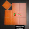Gạch bông giả cổ nâu đỏ 20×20 đá mờ