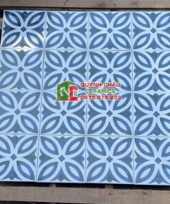 Gạch bông giả cổ xanh dương 20×20 trung quốc