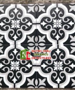 Gạch bông màu đen trắng cổ điển 20×20 trung quốc