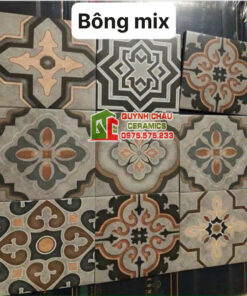 Gạch bông mix 20×20 xương đá porcelain