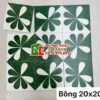 Gạch bông trang trí 20×20 hoa văn xanh lá