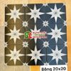 Gạch bông trung quốc 20×20 đen cánh sao