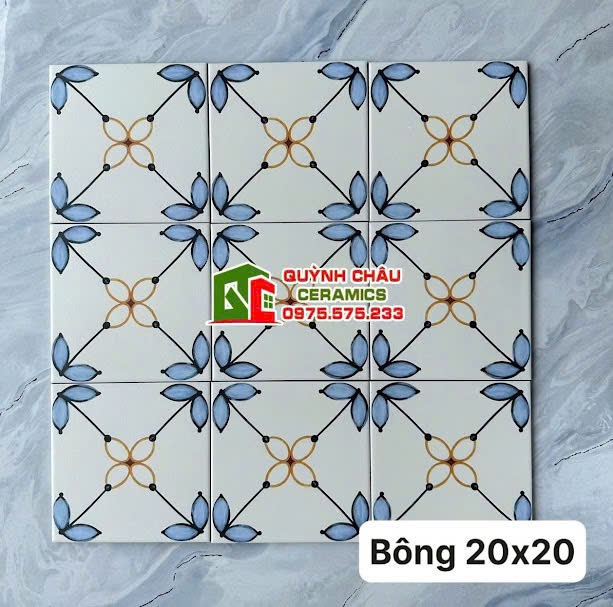 Gạch bông xương đá 20×20 trung quốc cao cấp