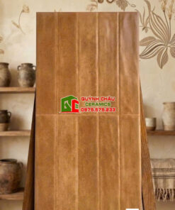 Gạch giả thẻ 30×60 men lượn sóng màu nâu da bò
