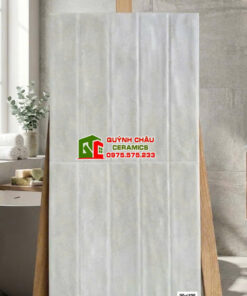 Gạch giả thẻ 30×60 men lượn sóng màu xám nhạt