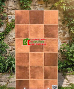 Gạch giả thẻ cổ 40×80 màu nâu cam đất