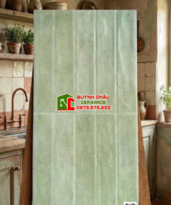 Gạch giả thẻ lượn sóng 30×60 men màu xanh nhạt mint