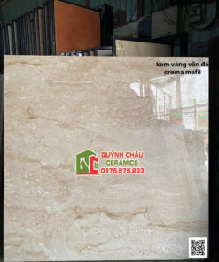 Gạch lát nền 120×120 vân đá kem vàng Crema Mafil ấn độ