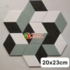 Gạch lục giác 20×23 mix nhiều màu
