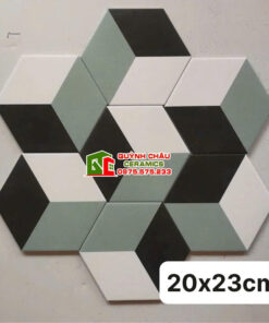 Gạch lục giác 20×23 mix nhiều màu