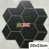 Gạch lục giác 20×23 tia trắng đen mờ