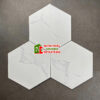 Gạch lục giác 20×23 trắng vân đá xám mờ