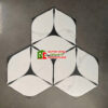 Gạch lục giác 20×23 trắng vân tia đen