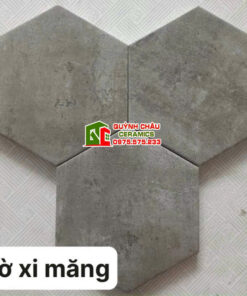 Gạch lục giác 20×23 vân màu xi măng