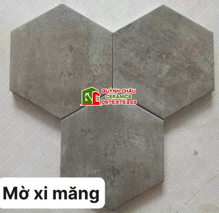 Gạch lục giác 20x23 vân màu xi măng
