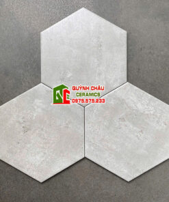 Gạch lục giác 20×23 xám nhạt xi măng