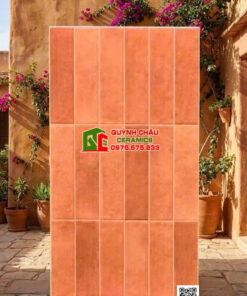 Gạch ốp tường 40×80 giả cổ thẻ màu cam đất