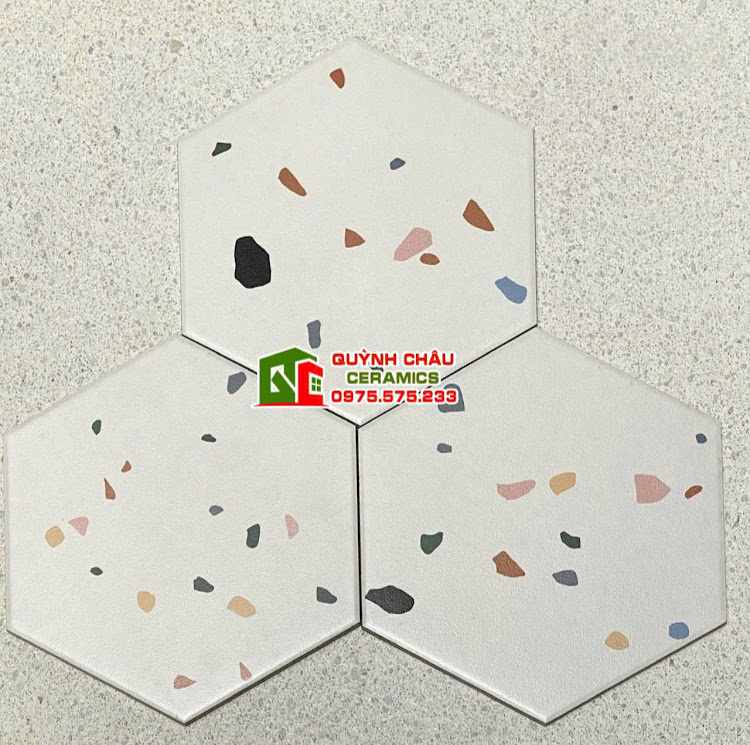 Gạch terrazzo lục giác 20x23 trang trí